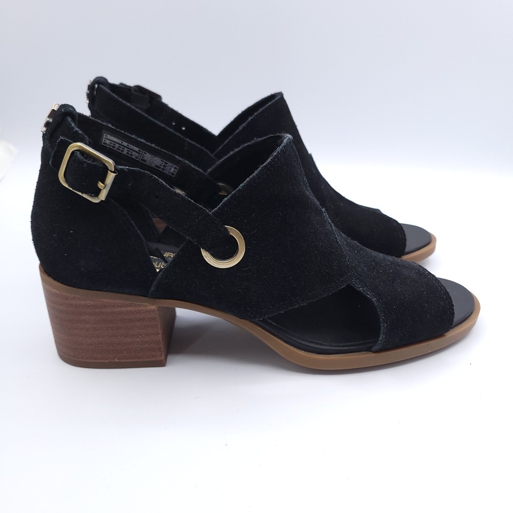 Koolaburra By UGG Kaiah Sandals Womens Sz 7 Black Ortholite Block Heel Open Toe